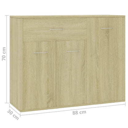 Sideboard Sonoma Oak 88x30x70 cm Chipboard