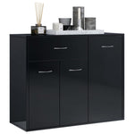 Sideboard High Gloss Black  Chipboard