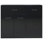 Sideboard High Gloss Black  Chipboard