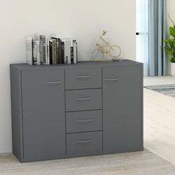 Sideboard Grey 88x30x75 cm Chipboard