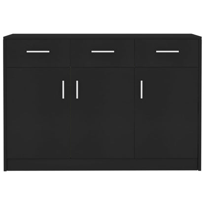 Sideboard Black 110x34x75 cm Chipboard