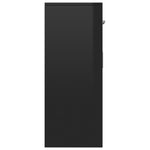 Sideboard High Gloss Black, Chipboard