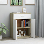 Sideboard White and  Sonoma Oak Chipboard