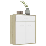 Sideboard White and  Sonoma Oak Chipboard