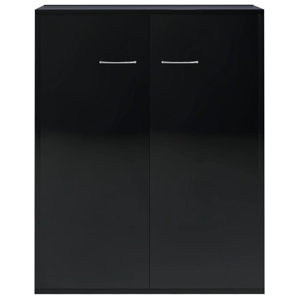 Sideboard High Gloss Black 60x30x75 cm Chipboard