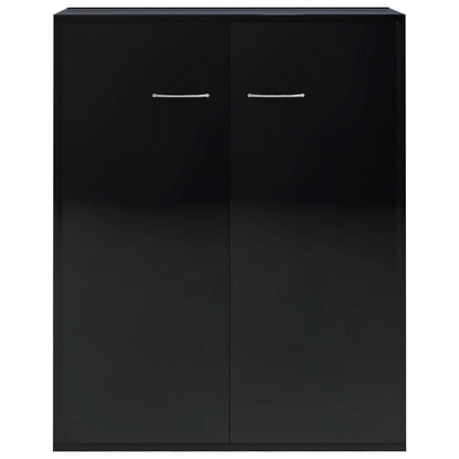 Sideboard High Gloss Black 60x30x75 cm Chipboard