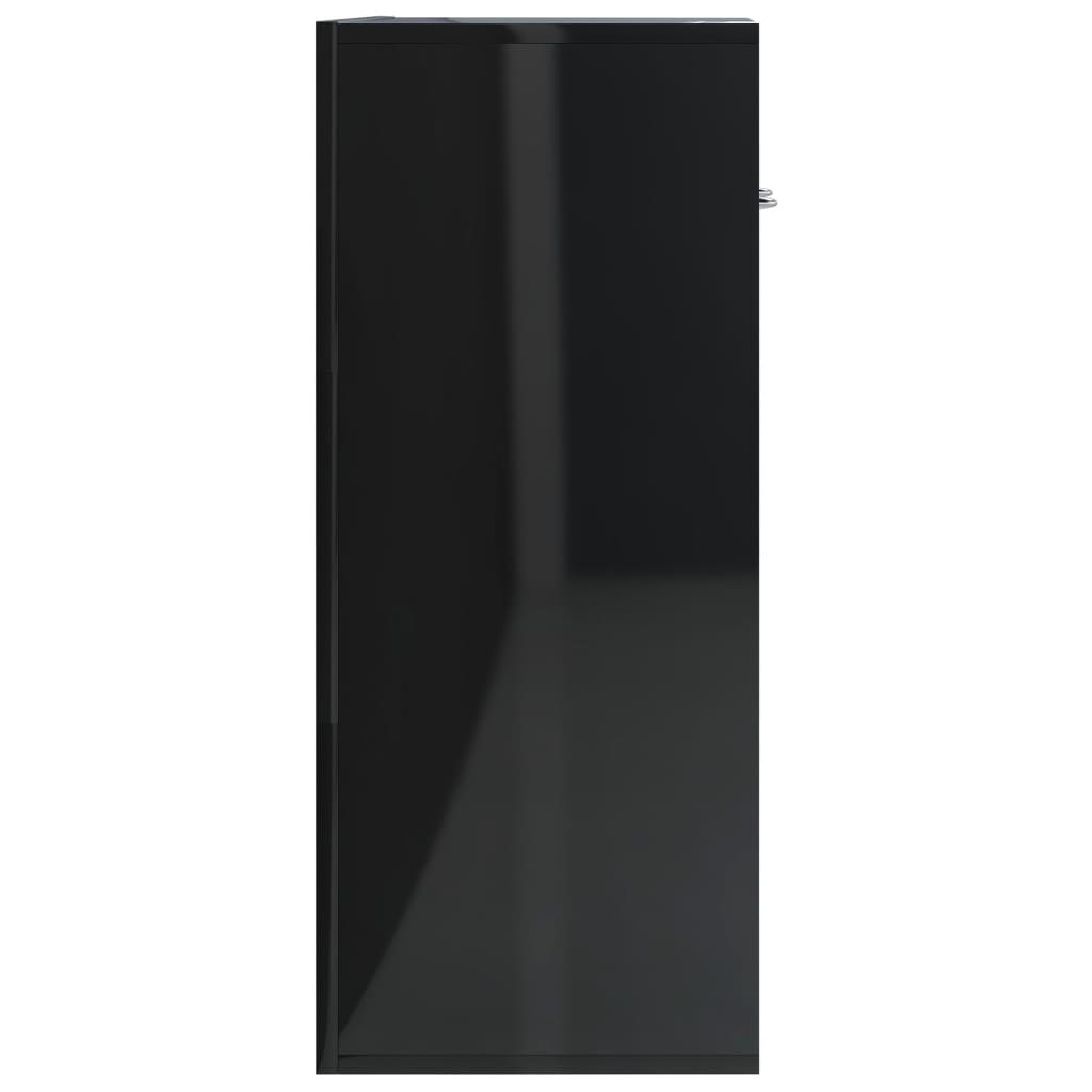 Sideboard High Gloss Black 60x30x75 cm Chipboard