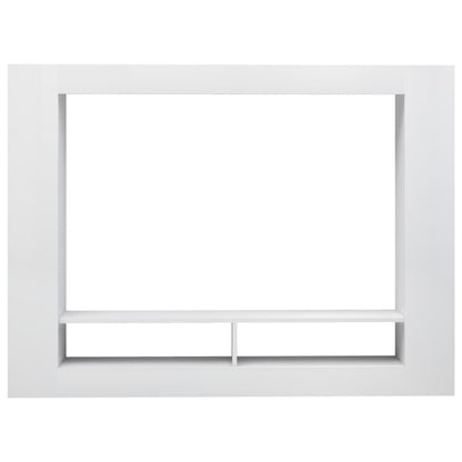 TV Cabinet High Gloss White 152x22x113 cm Chipboard