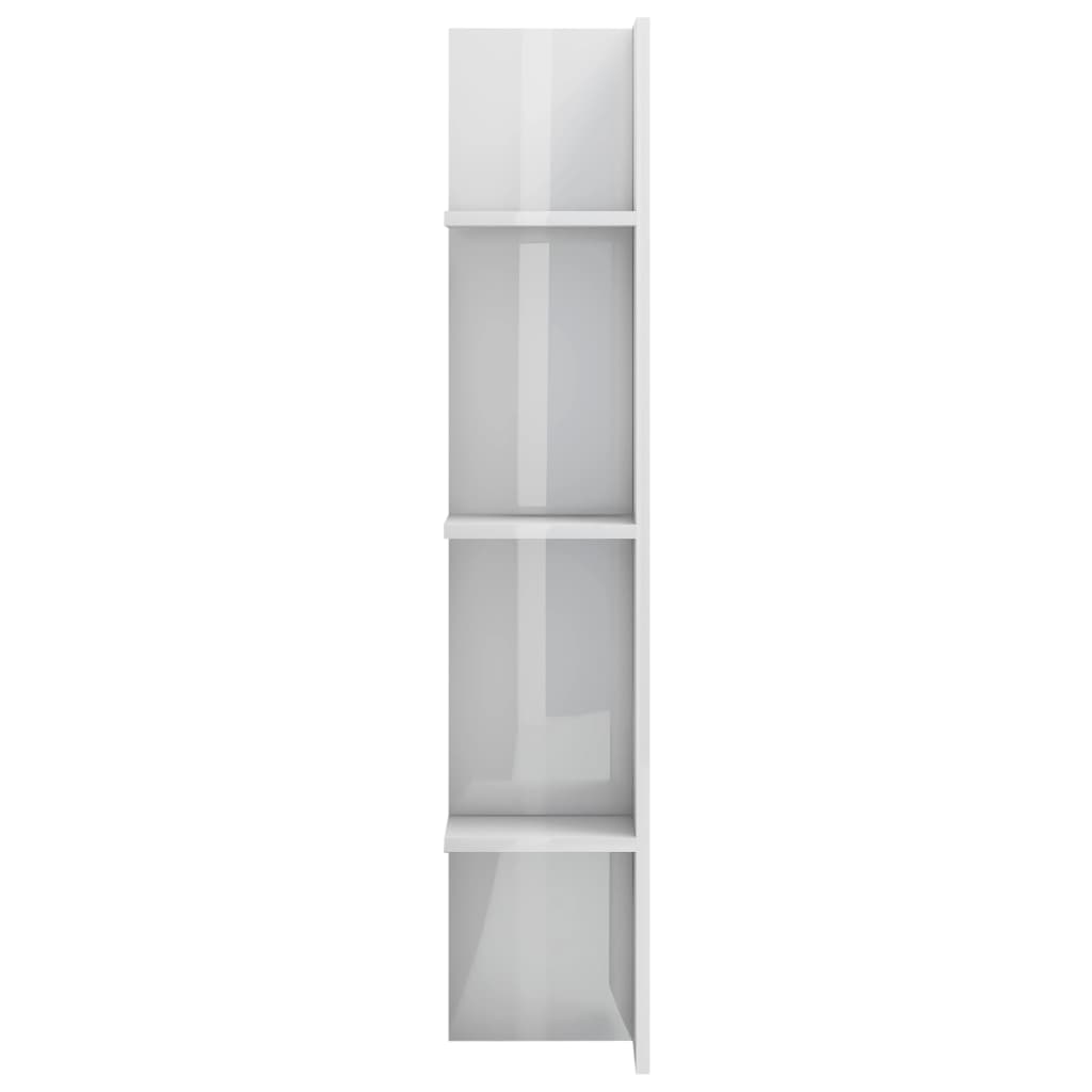 TV Cabinet High Gloss White 152x22x113 cm Chipboard