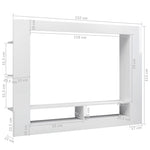 TV  Cabinet High Gloss White Chipboard