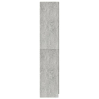 3-Door Wardrobe Concrete Grey 120x50x180 cm Chipboard