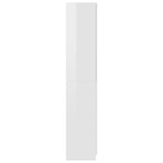 3-Door Wardrobe High Gloss White Chipboard