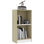 Bookshelf White and Sonoma Oak  Chipboard