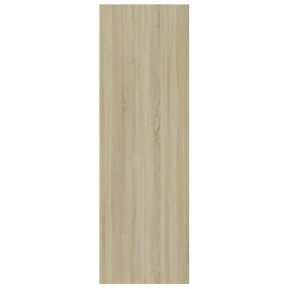 Bookshelf White and Sonoma Oak 40x24x75 cm Chipboard