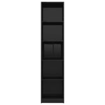 5-Tier Book Cabinet High Gloss Black, Chipboard