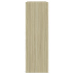 Bookshelf White and Sonoma Oak 60x24x74.5 cm Chipboard