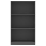 3-Tier Book Cabinet Grey /Chipboard