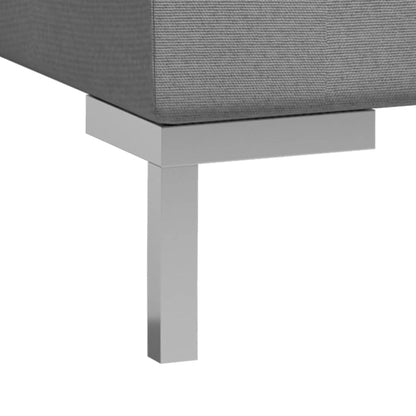 Sectional Corner Sofas 2 pcs with Cushions Fabric Light Grey