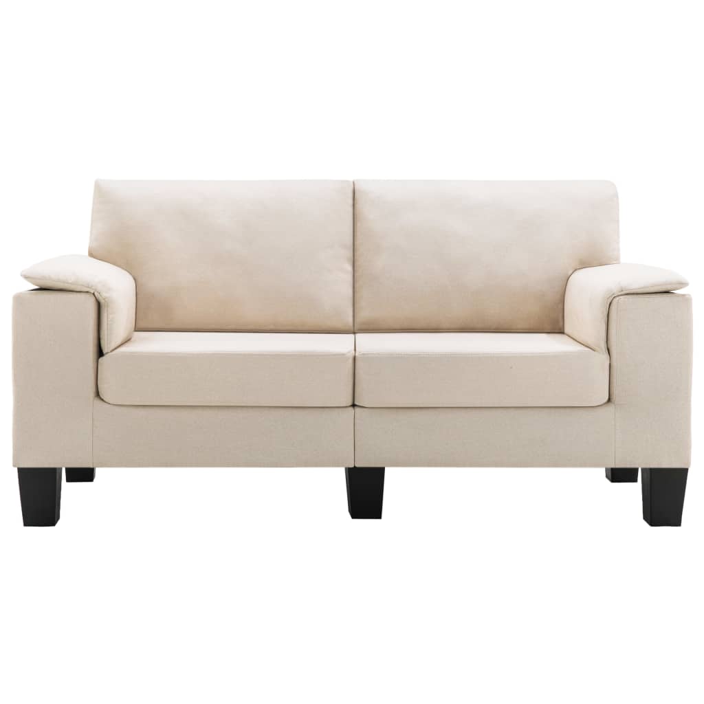 2-Seater Sofa Cream Fabric