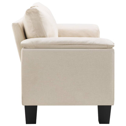 2-Seater Sofa Cream Fabric