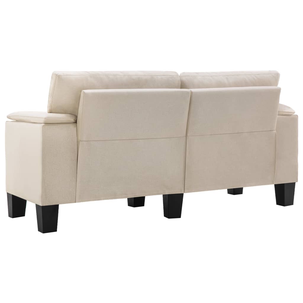 2-Seater Sofa Cream Fabric