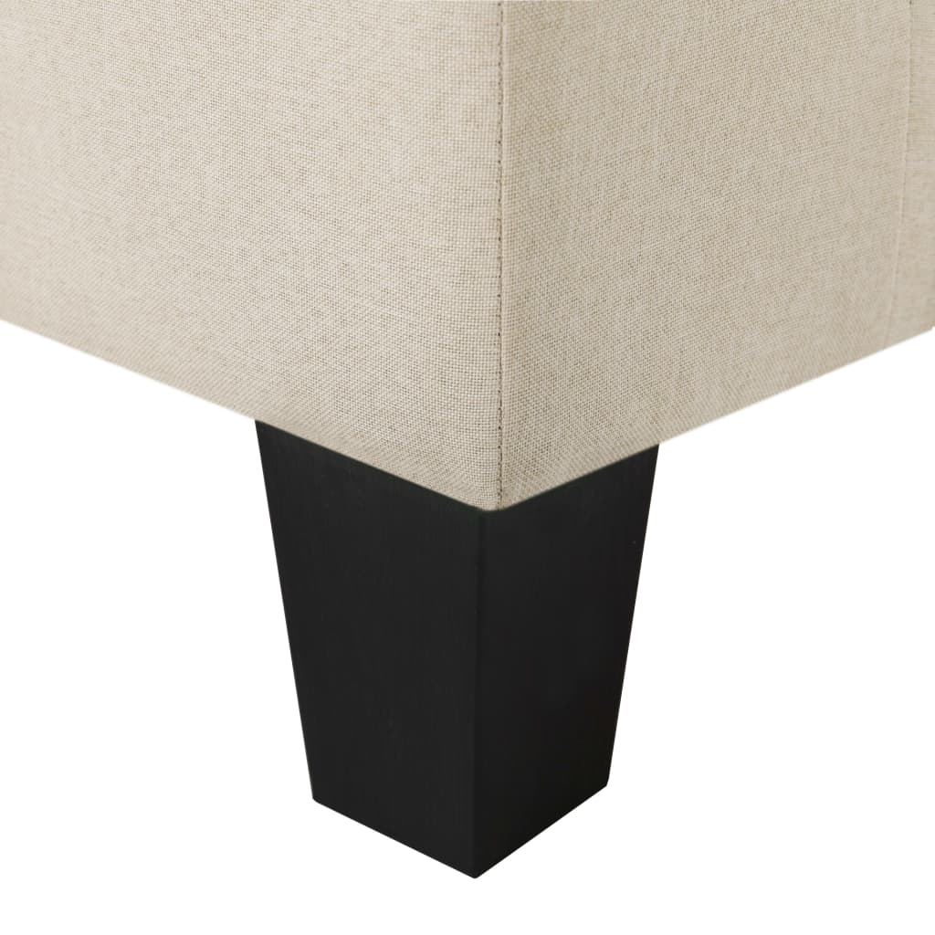 2-Seater Sofa Cream Fabric