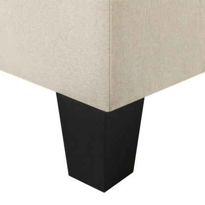 2-Seater Sofa Cream Fabric