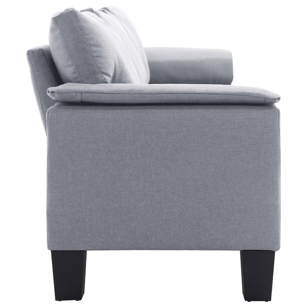4-Seater Sofa Light Grey Fabric