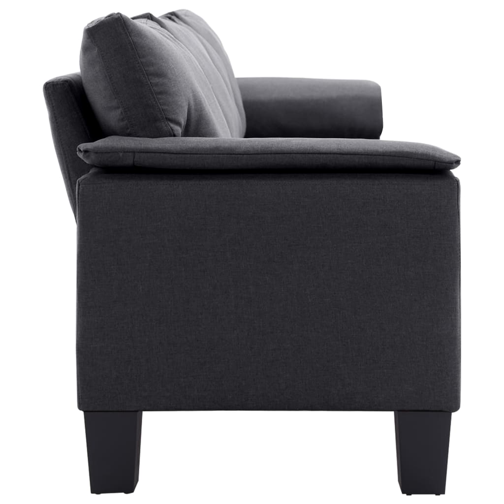 4-Seater Sofa Dark Grey Fabric
