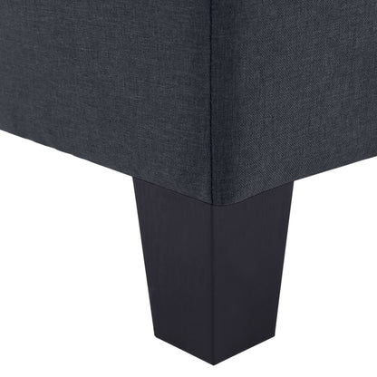 4-Seater Sofa Dark Grey Fabric