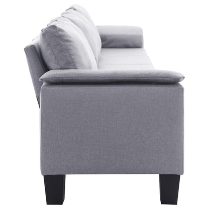 5-Seater Sofa Light Grey Fabric