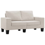 2-Seater Sofa Cream Fabric