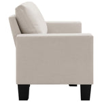 3-Seater Sofa Cream Fabric