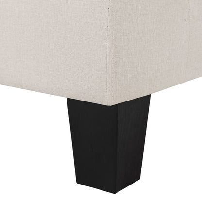 3-Seater Sofa Cream Fabric