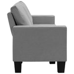 4-Seater Sofa Light Grey Fabric