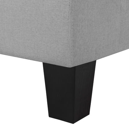 5-Seater Sofa Light Grey Fabric