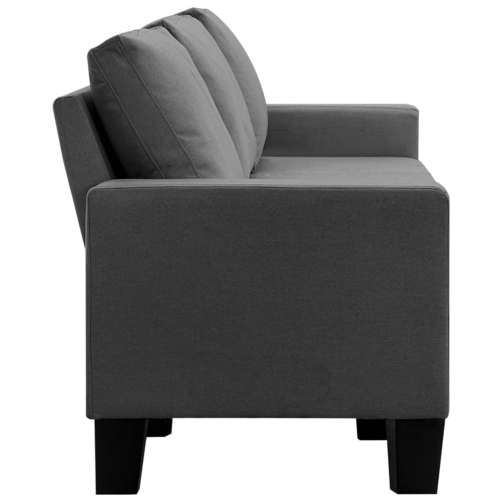 5-Seater Sofa Dark Grey Fabric