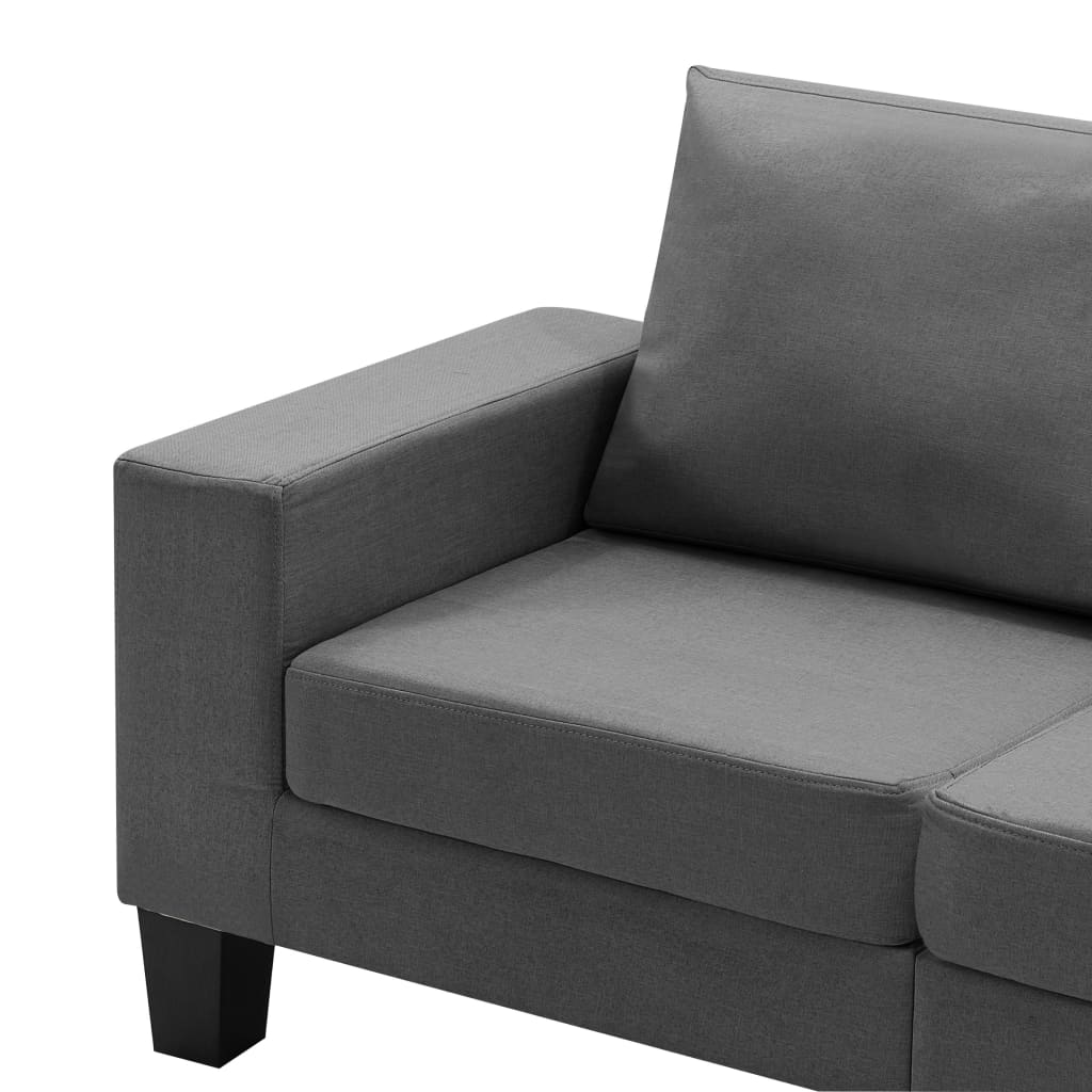 5-Seater Sofa Dark Grey Fabric