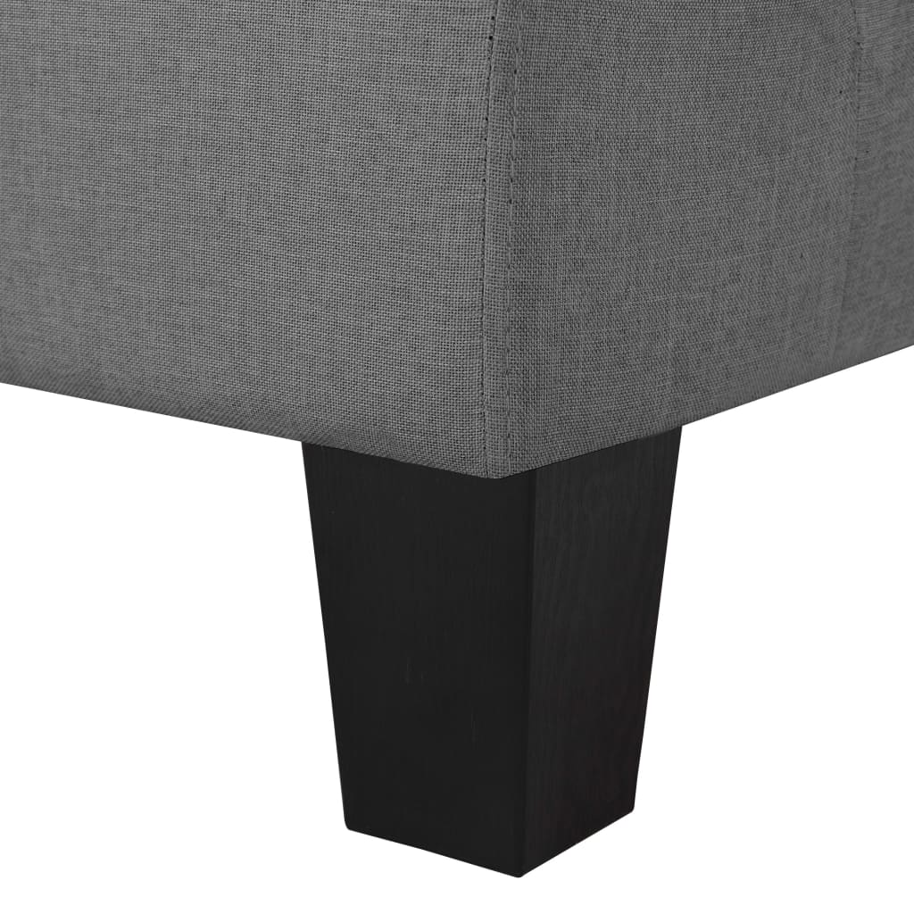 5-Seater Sofa Dark Grey Fabric