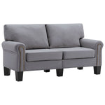 2-Seater Sofa Light Grey Fabric