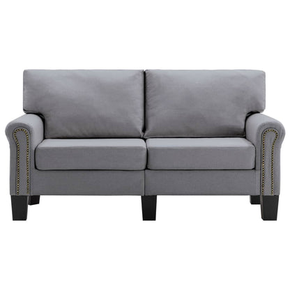 2-Seater Sofa Light Grey Fabric