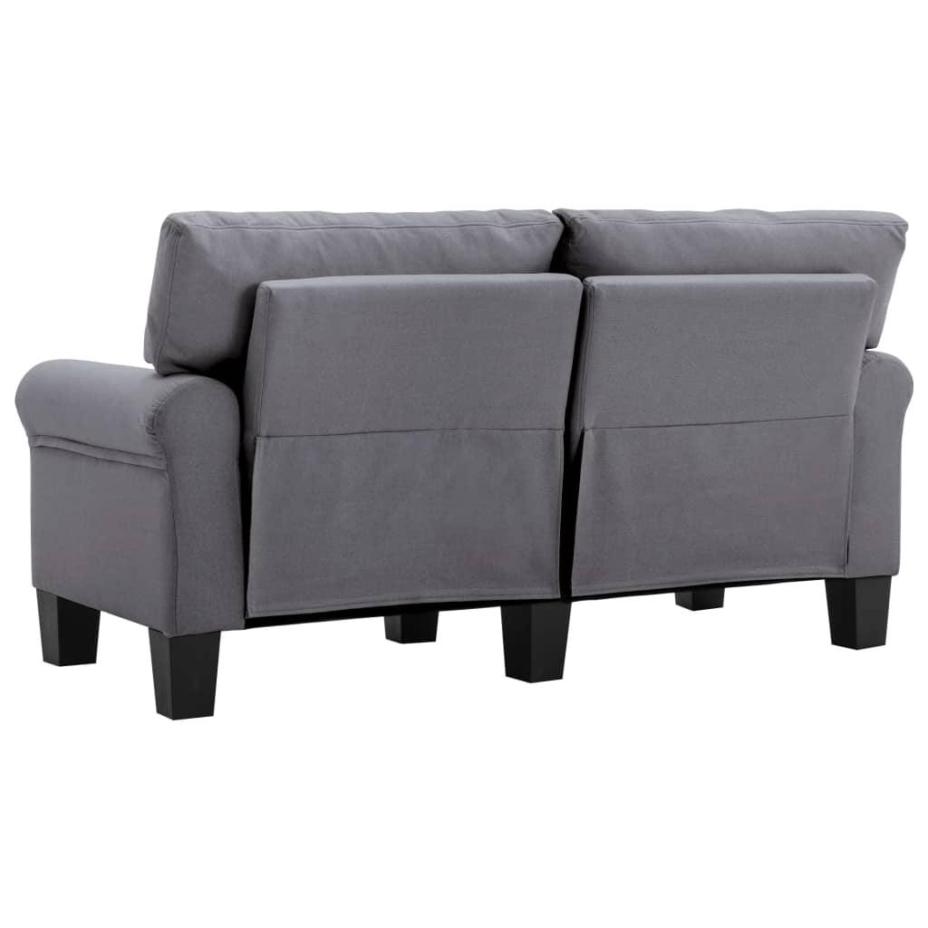 2-Seater Sofa Light Grey Fabric