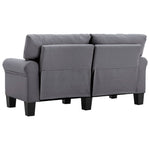 2-Seater Sofa Light Grey Fabric