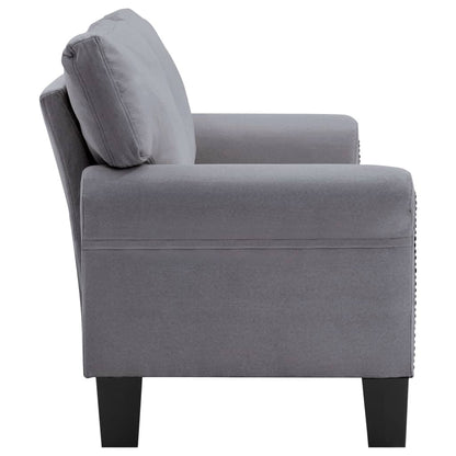 2-Seater Sofa Light Grey Fabric