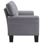 2-Seater Sofa Light Grey Fabric