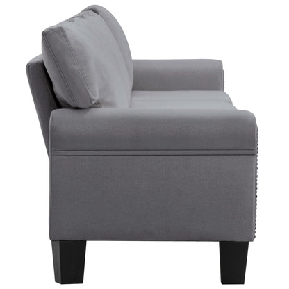 5-Seater Sofa Light Grey Fabric