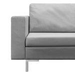 5 Piece Sofa Set Fabric Light Grey