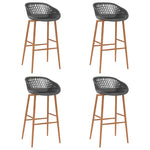 Bar Chairs 4 pcs Grey