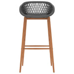 Bar Chairs 4 pcs Grey