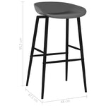 Bar Chairs 4 pcs Grey